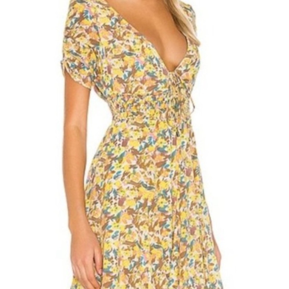 Free People Mini Dress Yellow “Forget Me Not” Size: 2